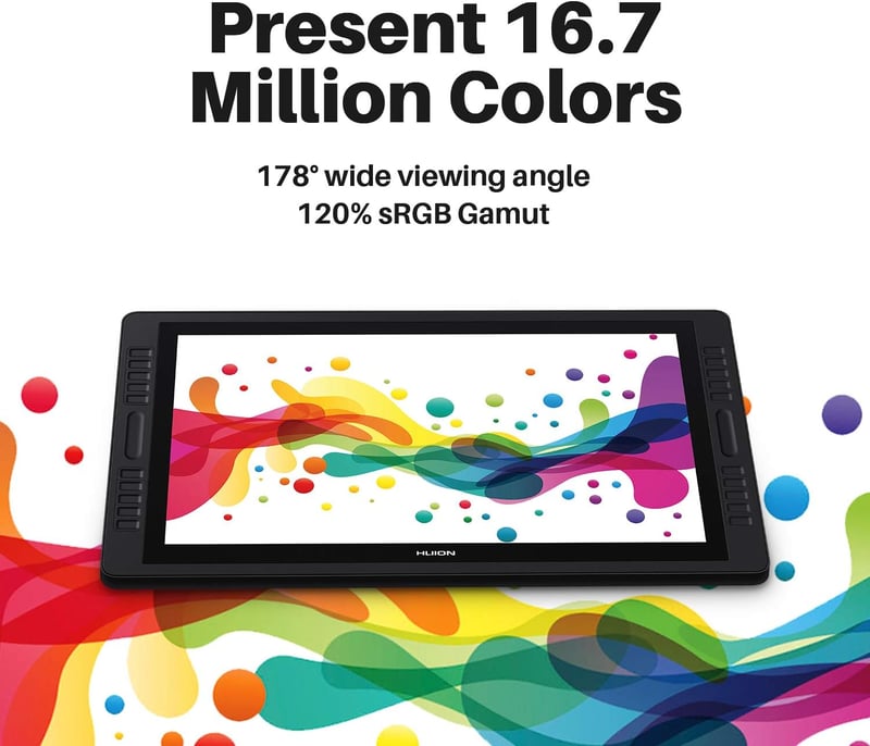 HUION KAMVAS Pro 22 grafikus rajztábla 8192 nyomásszint, toll kijelző