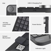 HUION Keydial Mini Bluetooth programozható billentyűzet tárcsával 2