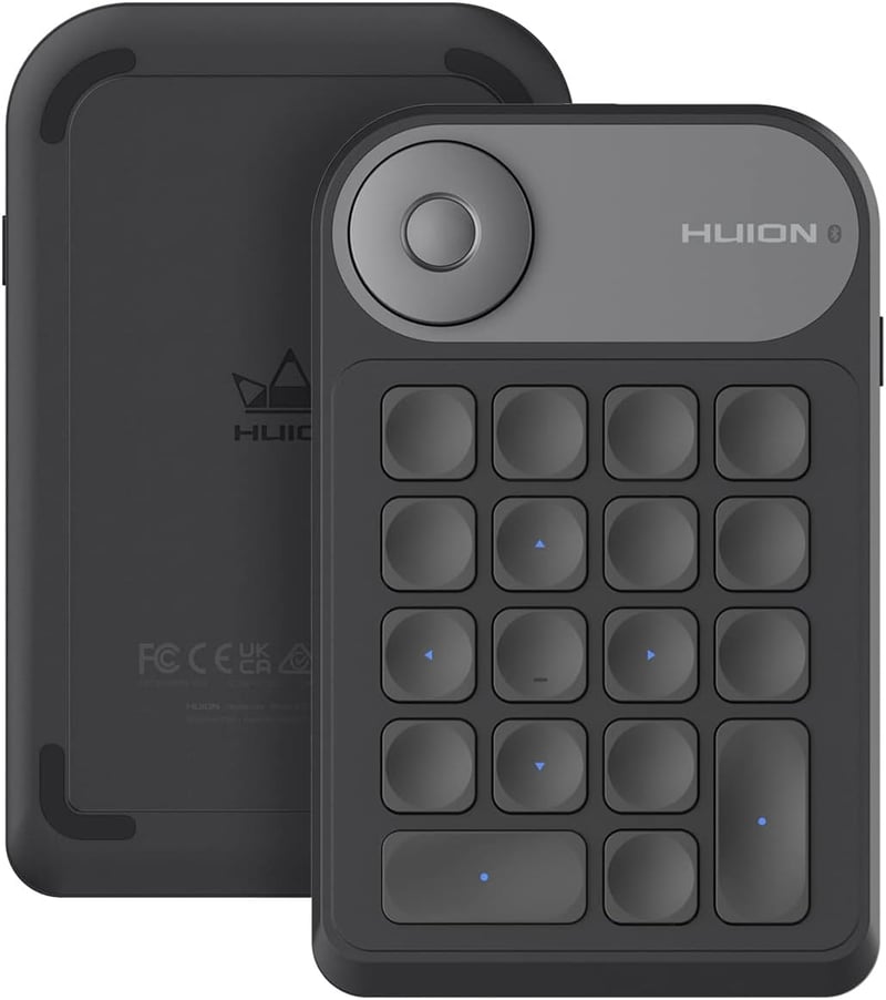 HUION Keydial Mini Bluetooth programozható billentyűzet tárcsával