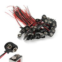 Hukneqn 30 ks 9V konektorov na batériu, typ T, 150 mm kábel pre elektronické projekty a DIY zariadenia, plast a kov 1