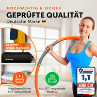 HULAKA 1.2 Fitness Hula Hoop 87-100cm, 1.05-1.2kg Kezdőknek és Haladóknak 6