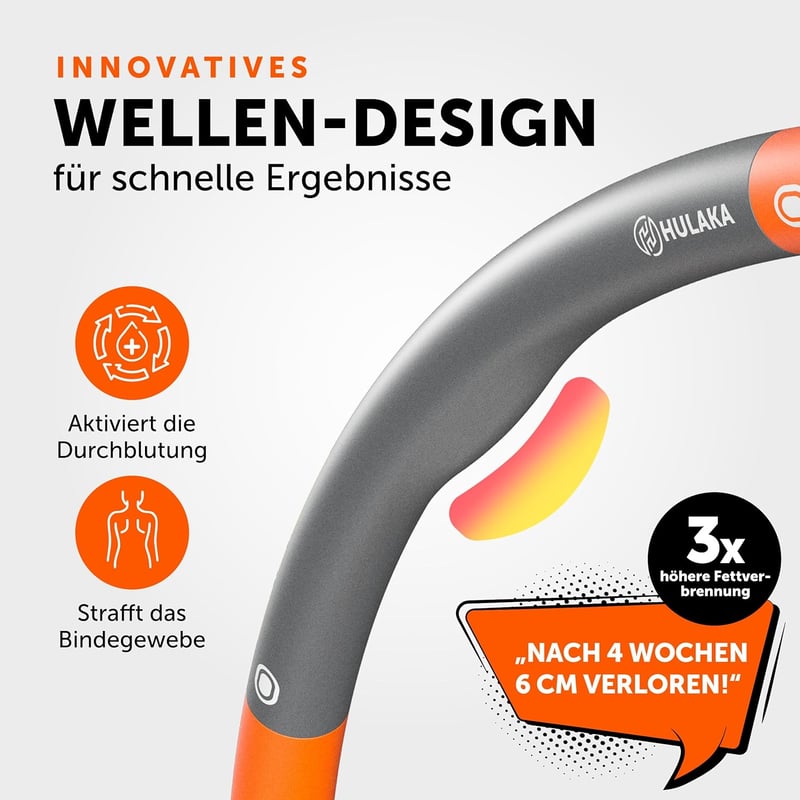 HULAKA 1.2 Fitness Hula Hoop 87-100cm, 1.05-1.2kg Kezdőknek és Haladóknak