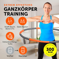 HULAKA 1.2 Fitness Hula Hoop 87-100cm, 1.05-1.2kg Kezdőknek és Haladóknak 2