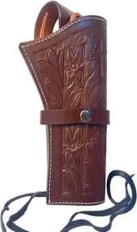Toc de pistol tip western Hulara din piele pentru revolver .38 .44 .45 Cowboy 1