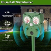 HULAXILOTI Ultrahangos Macskariasztó Kerthez, Vízálló IP65, 5 Üzemmód 3