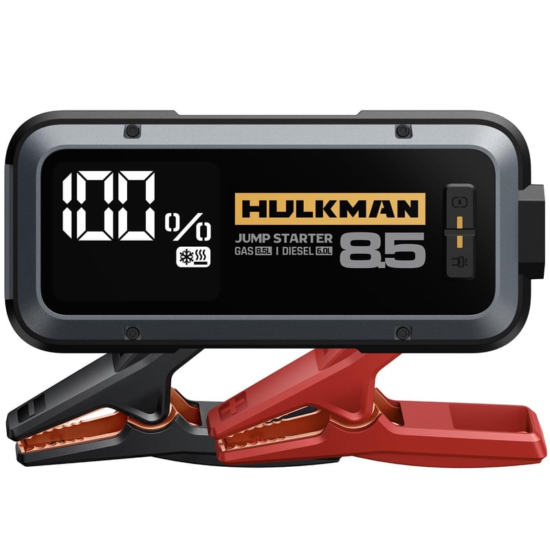 HULKMAN Alpha 85S 2000A Prijenosni starter za automobile, za benzinske motore do 8,5L i dizelske motore do 6L, 65W brzo punjenje, powerbank 20000mAh, tehnologija paljenja na -40°C