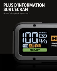 HULKMAN Alpha85 Hordozható Autó Bikázó 2000A 2000mAh - Nagy LED Kijelzős Indításrásegítő 12V Akkumulátorokhoz (8.5L+ Benzin/6L+ Dízel) 6