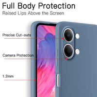 Husă de protecție din silicon colorat HULLIN pentru Vivo V70 / Vivo V70 Elite (6,59") - Gri lavandă 2