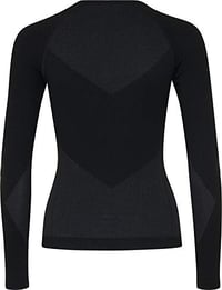 Tricou sport cu mânecă lungă pentru femei hummel First Seamless, tricou de alergare funcțional, respirabil, elimină umiditatea, elastic, negru, mărimea M/L 3