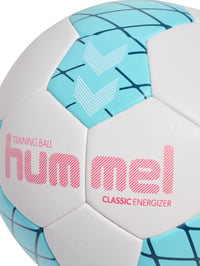 Hádzanárska lopta hummel hmlCLASSIC Energizer – off white/svetlomodrá/tmavomodrá – veľkosť 2 2
