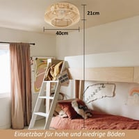 hummst Bambusz Mennyezeti Ventilátor Lámpával, Távirányítóval, 40 cm, 6 Fokozat 5