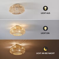 hummst Bambusz Mennyezeti Ventilátor Lámpával, Távirányítóval, 40 cm, 6 Fokozat 7