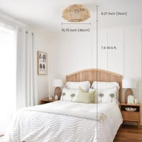 hummst Bambusz Mennyezeti Ventilátor Lámpával, Távirányítóval, 40 cm, 6 Fokozat 3