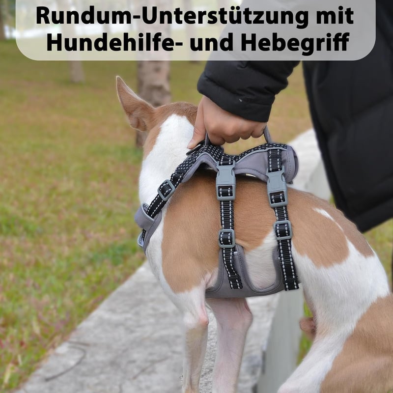 Huntboo Biztonsági Kutyahám Szökésmentes Reflektoros XS Méret Fekete