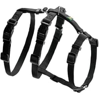 Ham pentru câini HUNTER Vario Rapid cu închidere de siguranță anti-panică și chinstrap suplimentar, anti-evadare, reglabil, poate fi utilizat și ca ham în formă de Y, negru, mărimea S-M 1