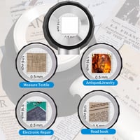 HunterBee 30x Nagyító Kézi Nagyítóüveg 10x 30x LED Világítással Vonalzó Skála Ékszer UV Dermatoszkóp Fekete 9