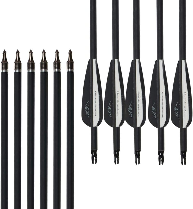 Huntingdoor 12 darabos 30 hüvelykes vadásznyíl szett tollas recurve compound longbow