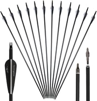 Huntingdoor 12 darabos 30 hüvelykes vadásznyíl szett tollas recurve compound longbow 1