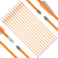 Huntingdoor 12 darabos nyílcsomag 28/26 hüvelykes íjhoz gyakorló nyilak kezdőknek - Orange 26 inches 6