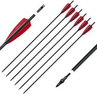 Huntingdoor 12 db Karbon Nyílvessző 30 Inch (76 cm) - Vadászíjhoz, Reflex Íjhoz és Csigás Íjhoz - Tollas Végű Felnőtt Célvesszők 4