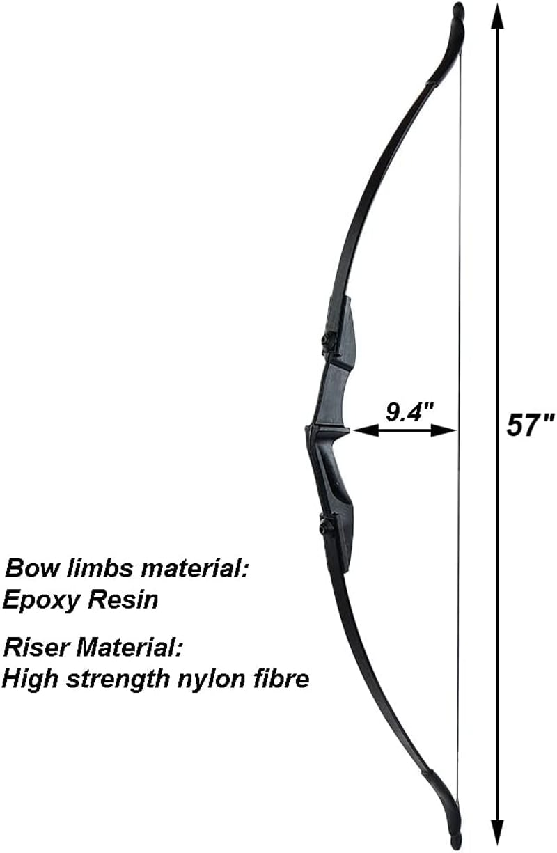 Huntingdoor 57" Takedown Recurve Íj Dupla Nyílvédővel Jobbkezes Balkezes Lövészeknek