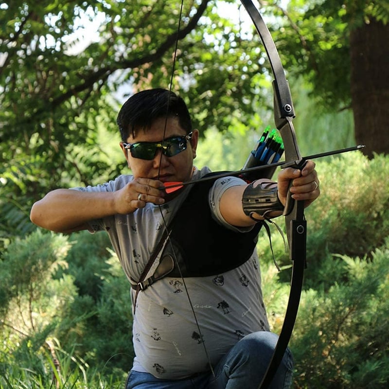 Huntingdoor 57" Takedown Recurve Íj Dupla Nyílvédővel Jobbkezes Balkezes Lövészeknek