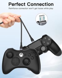 HUNYYN Extra Long Micro USB töltőkábel PS4/Xbox One kontrollerhez 2db 5