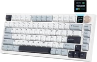 HUO JI Vezeték Nélküli Gaming Mechanikus Billentyűzet 81 Gombos RGB Háttérvilágítás 4000mAh Akkumulátor Fehér 1