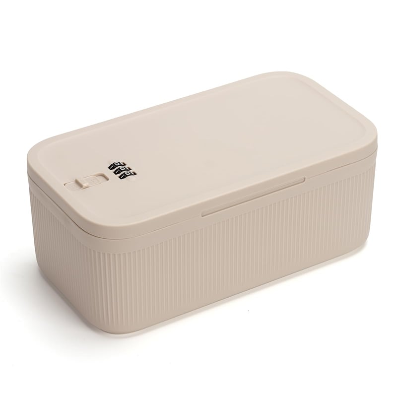 Uzamykateľný box na lieky Huolacove, malý bezpečnostný úložný priestor na tabletky, pochutiny, prvú pomoc, telefón, osobné veci, domov, chladničku, kanceláriu, cestovanie, opakovane použiteľný