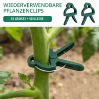 Set 100 clipsuri de fixare pentru plante HUQINXIN – 50 de cleme mici și 50 mari pentru grădinărit, ideale pentru roșii, flori, legume și fructe 4