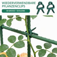 Set 100 clipsuri de fixare pentru plante HUQINXIN – 50 de cleme mici și 50 mari pentru grădinărit, ideale pentru roșii, flori, legume și fructe 3