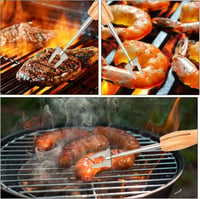 Husalsea Kihúzható Rozsdamentes Acél Grillvilla - Húsnyárs Kempingezéshez és Grillezéshez, Ezüst, 135g 5