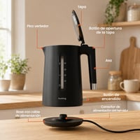 Dvojstenná rýchlovarná kanvica huslog HUS1073, 1,5 l, 2200 W, nehrdzavejúca oceľ – čierna 8