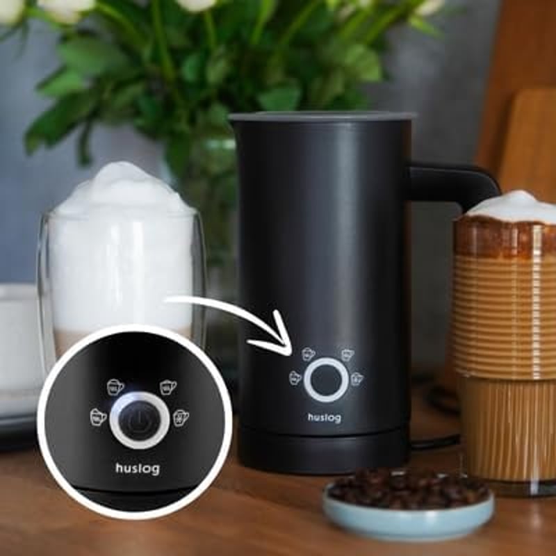 Huslog Tejhabosító Fűtővel, 4 Módú, 500W, Fekete - 240ml, Black