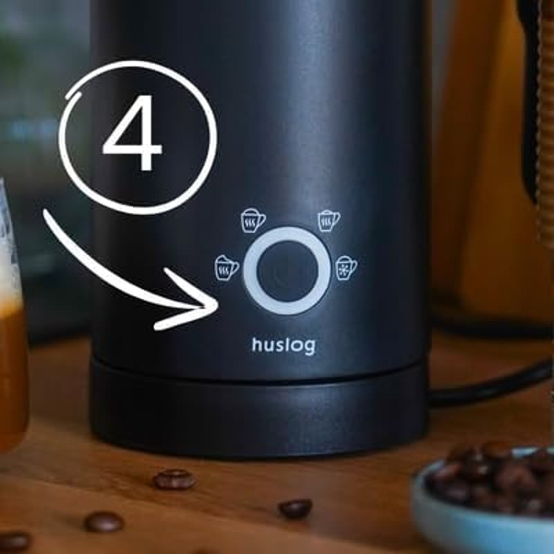 Huslog Tejhabosító Fűtővel, 4 Módú, 500W, Fekete - 240ml, Black