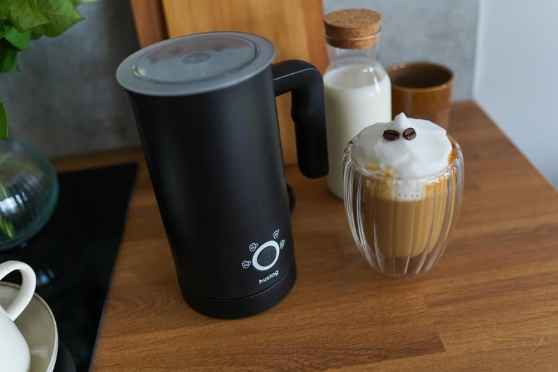Huslog Tejhabosító Fűtővel, 4 Módú, 500W, Fekete - 240ml, Black