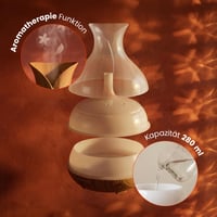 Ultrazvukový aróma difuzér huslog 280 ml, odparovač esenciálnych olejov, so 7 LED farbami, časovačom a automatickým vypnutím, tichý zvlhčovač vzduchu do domácnosti, kancelárie a na jogu 4