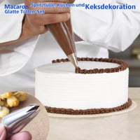 HUSOUE Sada cukrárskych zdobiacich špičiek 6 ks, nerezové trysky na zdobenie tort a muffinov s kvetinovým vzorom, opakovane použiteľné 5