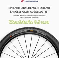 Hutchinson Standard Kerékpár Belső Gumi Presta Szelep 0,9mm 2db - 26x1.7, Schrader 3