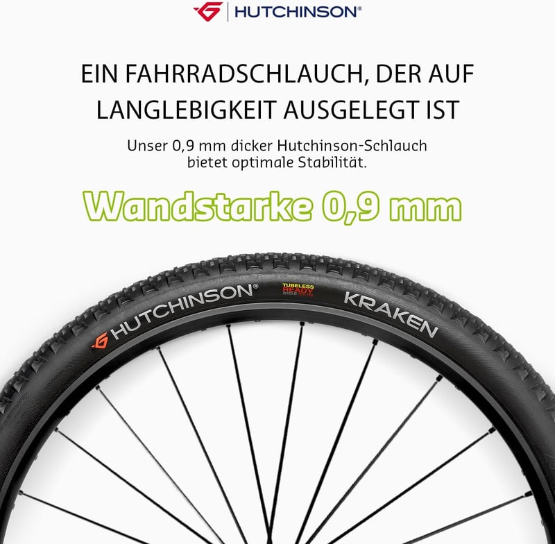 Hutchinson Standard Kerékpár Belső Gumi Presta Szelep 0,9mm 2db - 26x1.7, Schrader