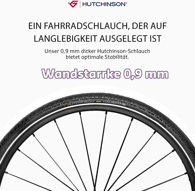 Hutchinson Standard Kerékpár Belső Gumi Presta Szeleppel 0,9mm - 700 x 37-50, Presta