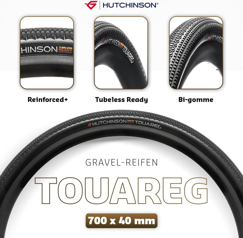Anvelopă bicicletă Hutchinson Touareg Gravel TLR 28 Negru