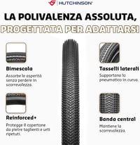 Gravel plášť Hutchinson Touareg Tubeless - čierny - 700C x 45 3