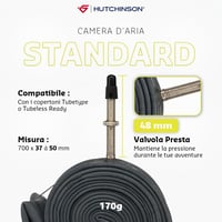 Hutchinson City belső gumitömlő Presta szeleppel, 0,9 mm - 700x37 2