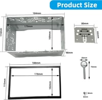 Ramă de montaj metalică 2 DIN Huuimy pentru radio auto și navigație GPS 3