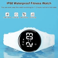 HUYVMAY Fitnesz okosóra fehér szíjjal lépésszámlálóval, kalóriaidőzítő és ébresztő, IP68 vízálló, app és Bluetooth nélkül női 7