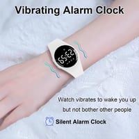 HUYVMAY Fitnesz okosóra fehér szíjjal lépésszámlálóval, kalóriaidőzítő és ébresztő, IP68 vízálló, app és Bluetooth nélkül női 5