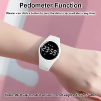HUYVMAY Fitnesz okosóra fehér szíjjal lépésszámlálóval, kalóriaidőzítő és ébresztő, IP68 vízálló, app és Bluetooth nélkül női 4