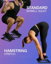 HVO Squat Wedge Calf Stretcher Edzőblokk Páros Acél Fekete 4