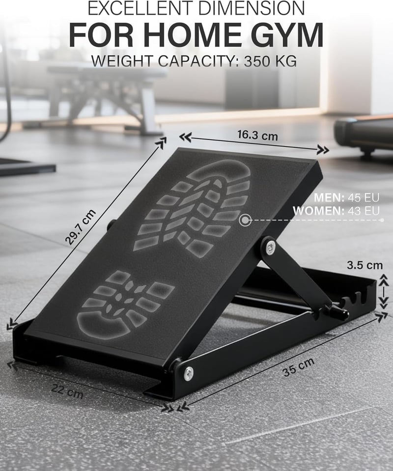 HVO Squat Wedge Calf Stretcher Edzőblokk Páros Acél Fekete